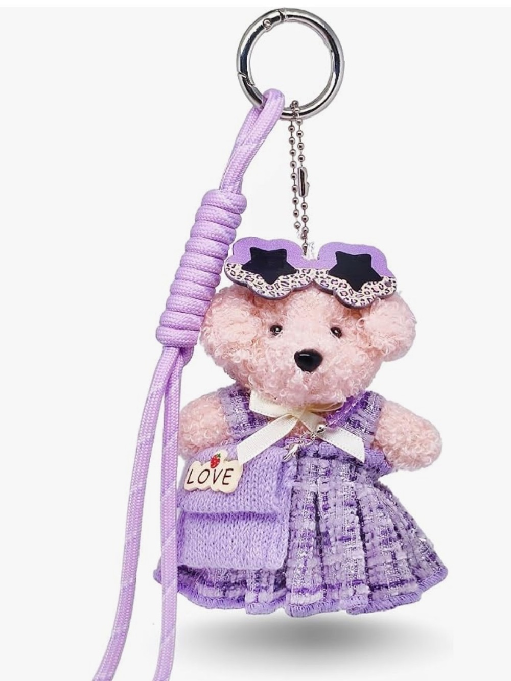 Teddy bear, keychain bag charm with outfit dress her up NOT FROM TEMU - Picture 2 of 8
